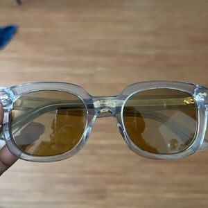 Gucci GG0182S Sunglasses  (clear and gold)